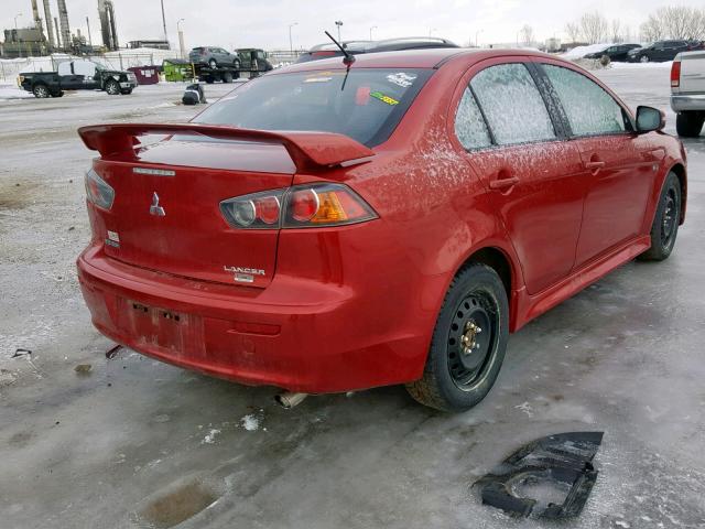 JA32U2FU4FU601852 - 2015 MITSUBISHI LANCER ES RED photo 4