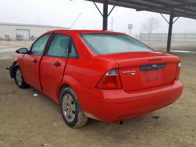 1FAFP34N67W293364 - 2007 FORD FOCUS ZX4 RED photo 3