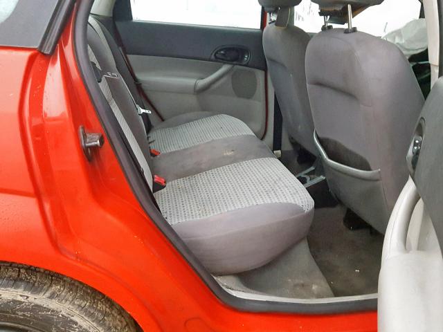 1FAFP34N67W293364 - 2007 FORD FOCUS ZX4 RED photo 6