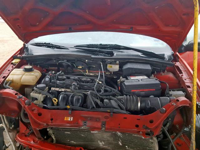 1FAFP34N67W293364 - 2007 FORD FOCUS ZX4 RED photo 7