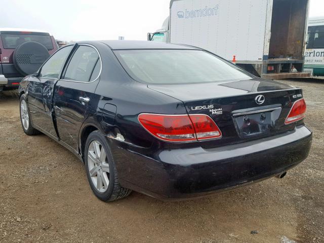 JTHBA30G065152780 - 2006 LEXUS ES 330 BLACK photo 3