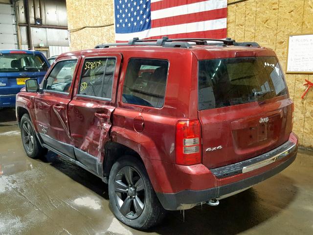 1C4NJRFB9DD280807 - 2013 JEEP PATRIOT LA BURGUNDY photo 3