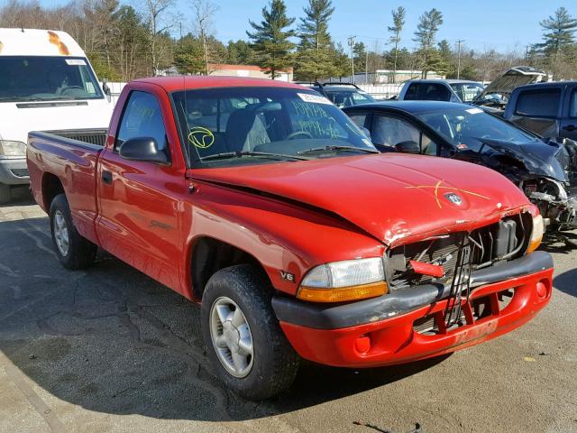 1B7FL26X5XS201781 - 1999 DODGE DAKOTA RED photo 1