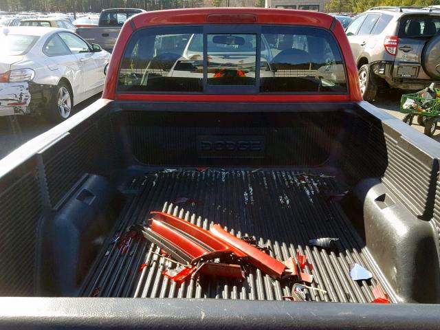 1B7FL26X5XS201781 - 1999 DODGE DAKOTA RED photo 6