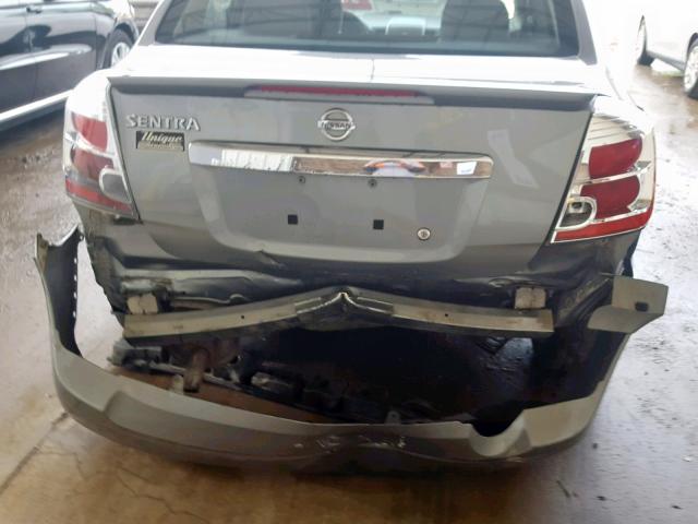 3N1AB6APXCL656231 - 2012 NISSAN SENTRA 2.0 SILVER photo 9