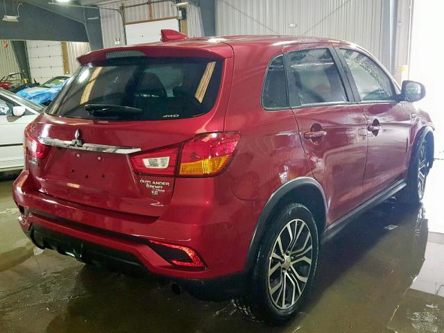 JA4AR3AW1JU001130 - 2018 MITSUBISHI OUTLANDER RED photo 4