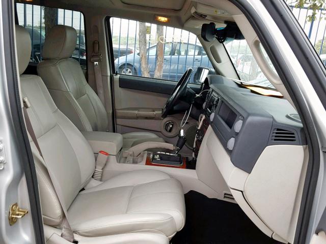 1J8HG58227C530294 - 2007 JEEP COMMANDER ვერცხლისფერი ფოტო 5
