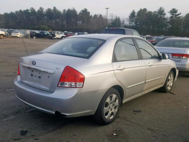 KNAFE221195585195 - 2009 KIA SPECTRA EX SILVER photo 4