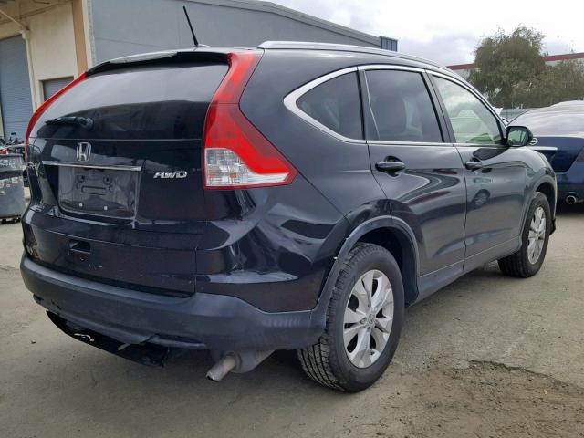 JHLRM4H71CC007808 - 2012 HONDA CR-V EXL BLACK photo 4