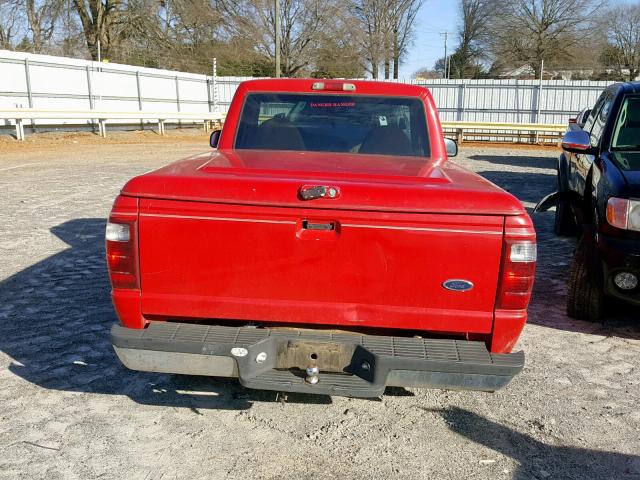 1FTYR10U41TA76466 - 2001 FORD RANGER RED photo 6