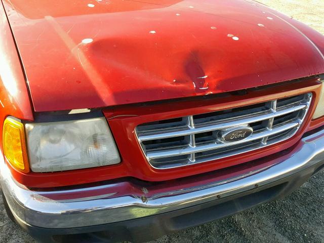 1FTYR10U41TA76466 - 2001 FORD RANGER RED photo 9