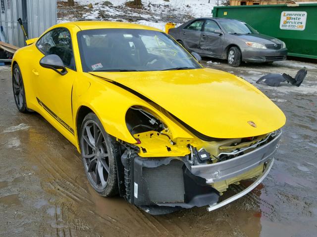 WP0AA2A99JS105863 - 2018 PORSCHE 911 CARRER YELLOW photo 1