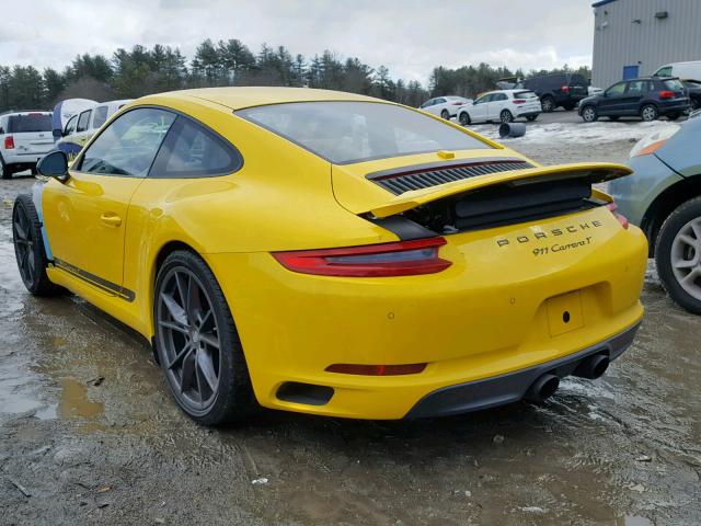 WP0AA2A99JS105863 - 2018 PORSCHE 911 CARRER YELLOW photo 3