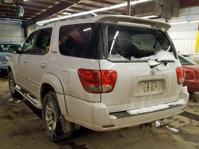 5TDBT48A56S271033 - 2006 TOYOTA SEQUOIA LI WHITE photo 3