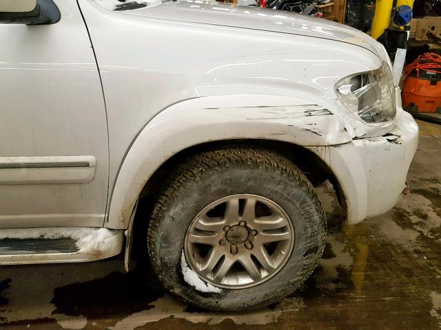 5TDBT48A56S271033 - 2006 TOYOTA SEQUOIA LI WHITE photo 9