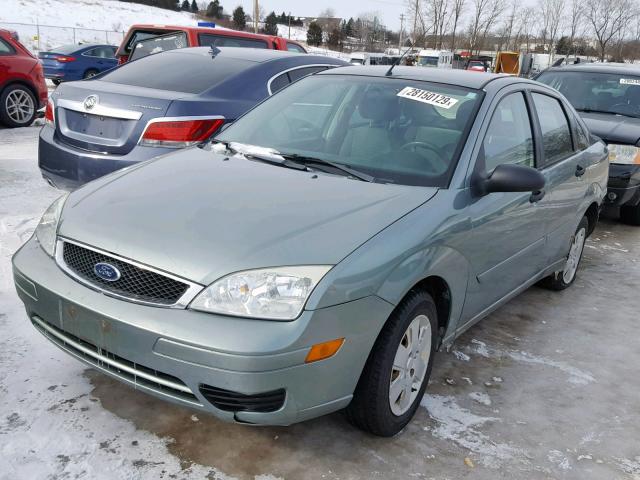 1FAHP34N36W178292 - 2006 FORD FOCUS ZX4 GREEN photo 2