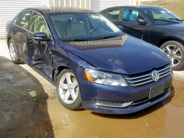 1VWBS7A39EC114859 - 2014 VOLKSWAGEN PASSAT SE BLUE photo 1