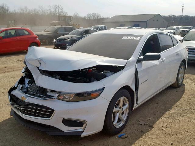 1G1ZB5ST5HF148846 - 2017 CHEVROLET MALIBU LS WHITE photo 2