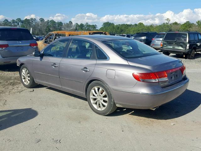 KMHFC46F67A166964 - 2007 HYUNDAI AZERA SE GRAY photo 3