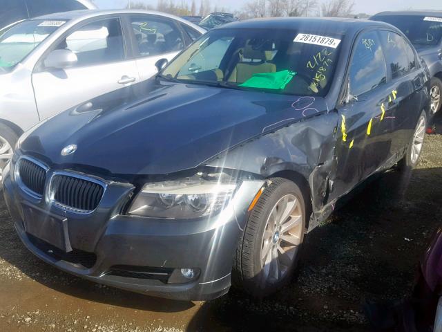 WBAPH57549NM33954 - 2009 BMW 328 I SULE GRAY photo 2