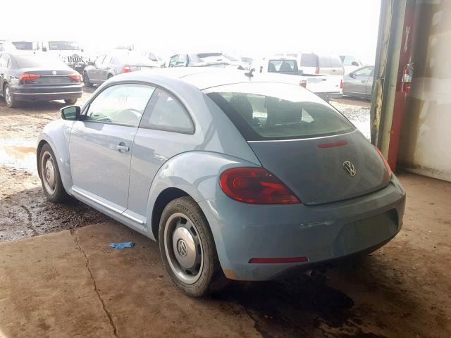 3VWJP7ATXDM616483 - 2013 VOLKSWAGEN BEETLE BLUE photo 3