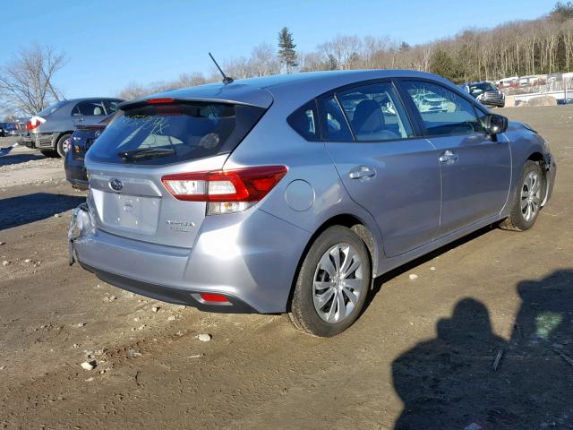 4S3GTAA62H1731162 - 2017 SUBARU IMPREZA SILVER photo 4