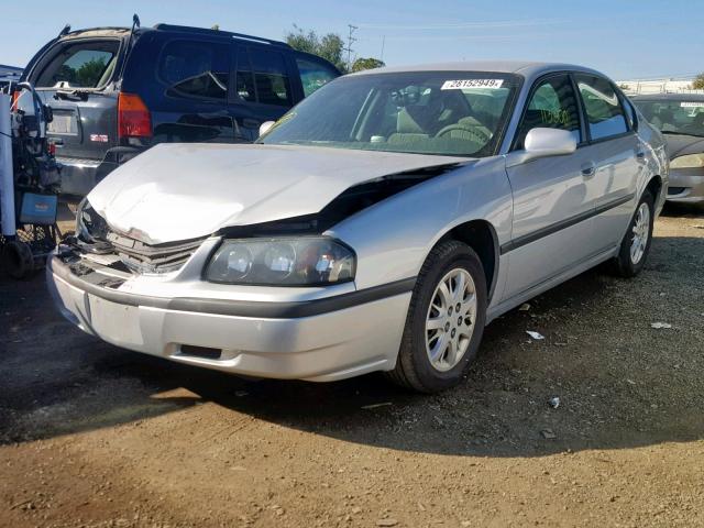 2G1WF52E449458398 - 2004 CHEVROLET IMPALA SILVER photo 2