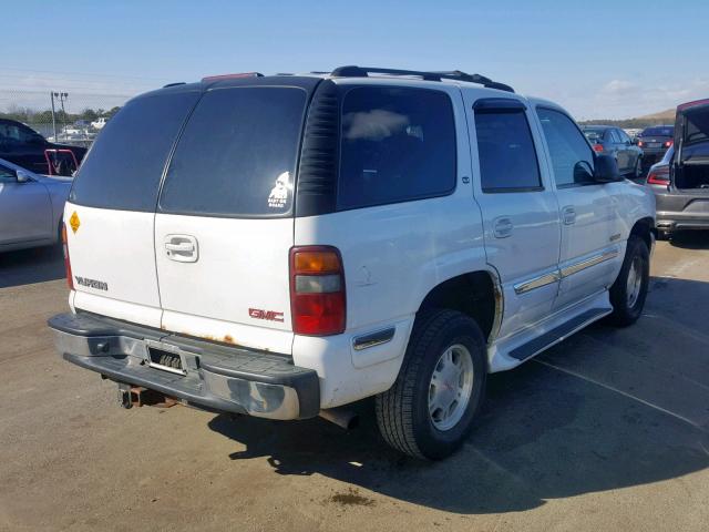 1GKEK13V32J183070 - 2002 GMC YUKON WHITE photo 4