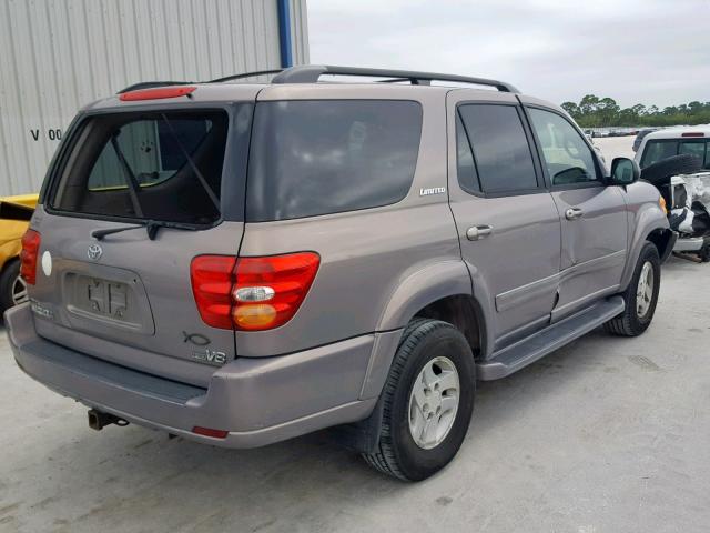 5TDZT38A92S100739 - 2002 TOYOTA SEQUOIA LI GRAY photo 4