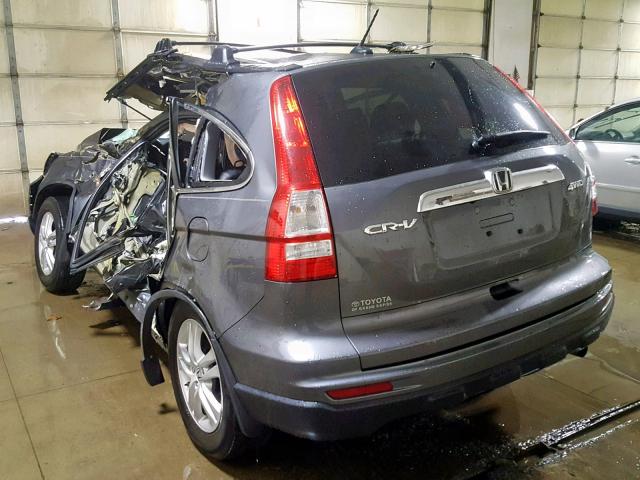 5J6RE4H79BL032510 - 2011 HONDA CR-V EXL GRAY photo 3