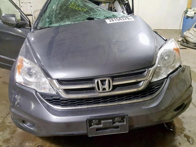 5J6RE4H79BL032510 - 2011 HONDA CR-V EXL GRAY photo 7