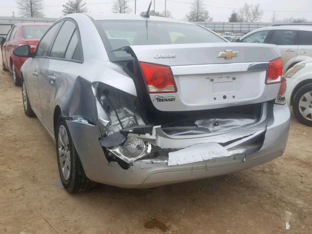 1G1PA5SH1D7146134 - 2013 CHEVROLET CRUZE LS SILVER photo 3