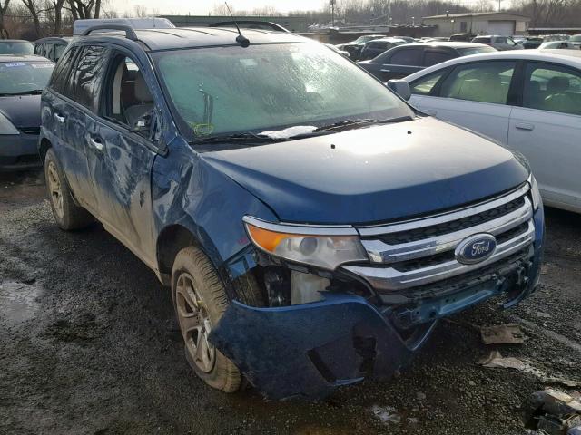 2FMDK4JC9BBA25004 - 2011 FORD EDGE SEL BLUE photo 1