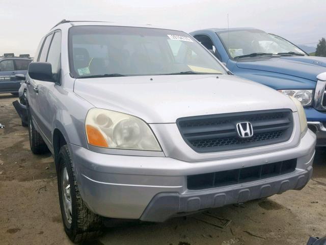 2HKYF18185H563893 - 2005 HONDA PILOT LX SILVER photo 1