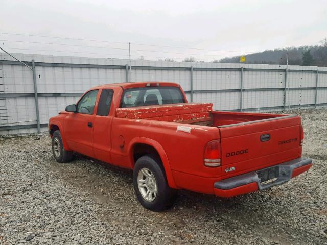 1D7HL32X23S155119 - 2003 DODGE DAKOTA SPO RED photo 3