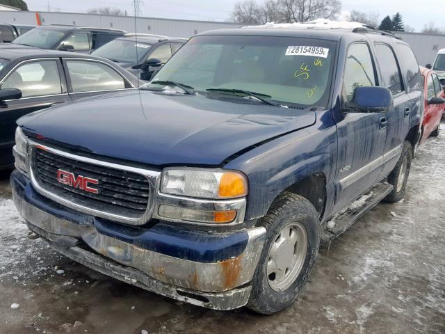 1GKEK13Z32J125964 - 2002 GMC YUKON BLUE photo 2