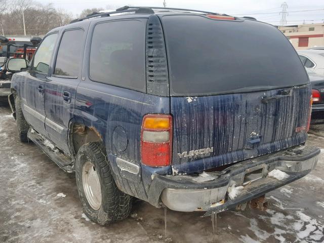 1GKEK13Z32J125964 - 2002 GMC YUKON BLUE photo 3