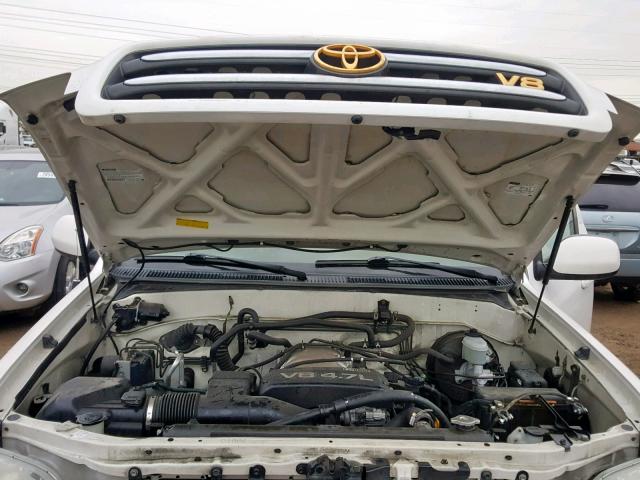 5TDBT48A62S120163 - 2002 TOYOTA SEQUOIA LI WHITE photo 7