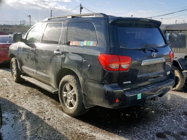 5TDBY68A98S016143 - 2008 TOYOTA SEQUOIA LI BLACK photo 3