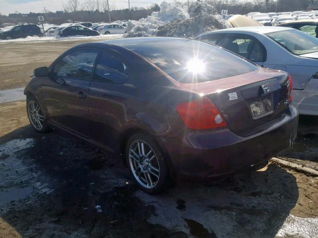 JTKDE177150002058 - 2005 TOYOTA SCION TC MAROON photo 3