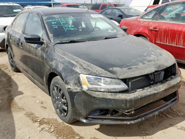 3VW1K7AJ7FM322233 - 2015 VOLKSWAGEN JETTA BASE BLACK photo 1