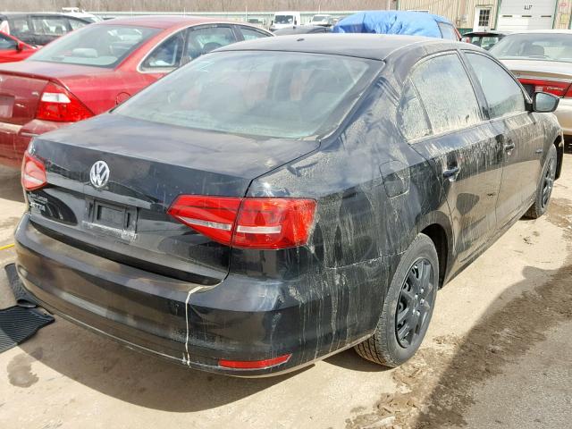 3VW1K7AJ7FM322233 - 2015 VOLKSWAGEN JETTA BASE BLACK photo 4