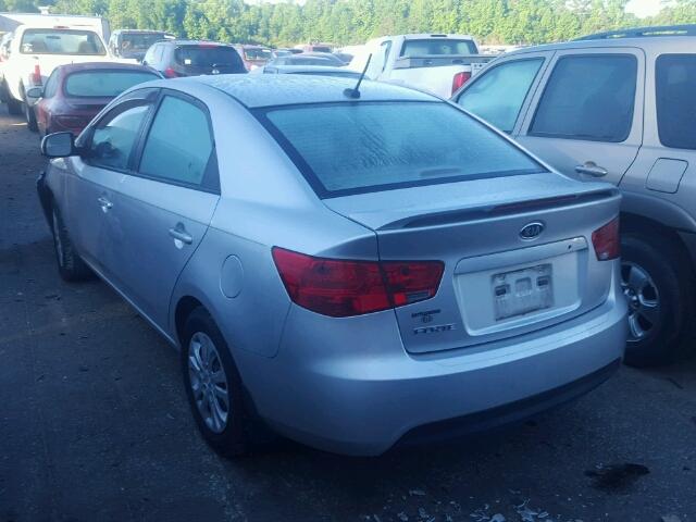 KNAFT4A28C5594561 - 2012 KIA FORTE LX SILVER photo 3