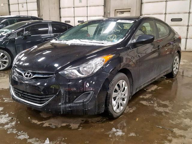 5NPDH4AE0BH033257 - 2011 HYUNDAI ELANTRA GL BLACK photo 2