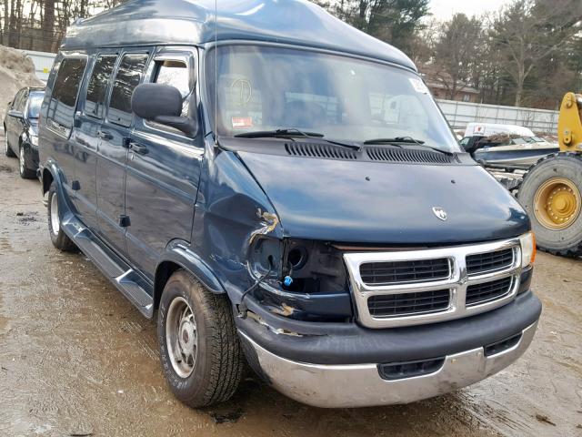 2B6HB11Y12K131175 - 2002 DODGE RAM VAN B1 BLUE photo 1