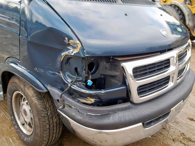 2B6HB11Y12K131175 - 2002 DODGE RAM VAN B1 BLUE photo 10