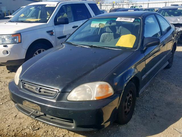 1HGEJ6226TL058350 - 1996 HONDA CIVIC DX BLACK photo 2