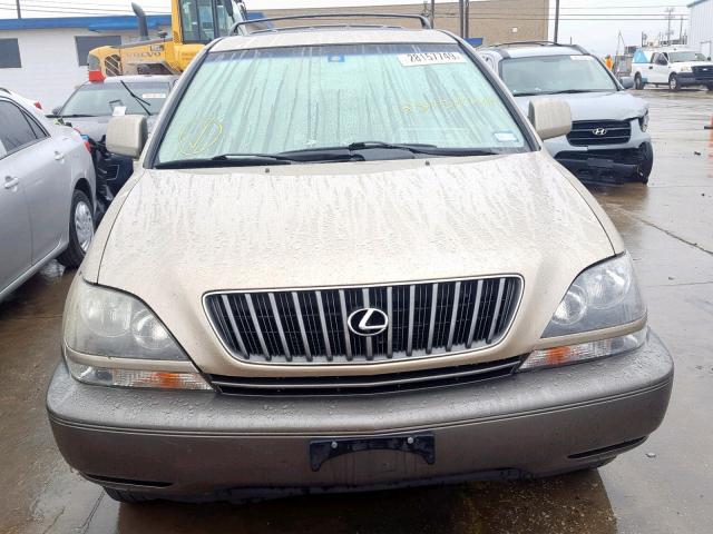 JT6GF10U3X0024624 - 1999 LEXUS RX 300 BEIGE photo 9