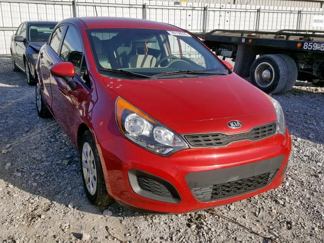 KNADM5A39E6358498 - 2014 KIA RIO LX RED photo 1