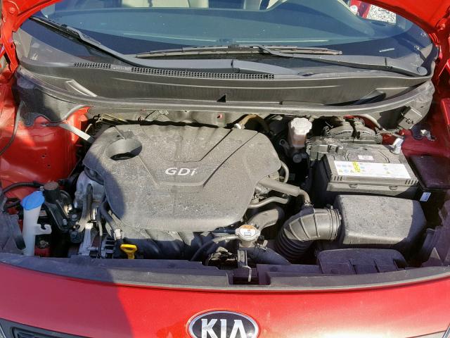 KNADM5A39E6358498 - 2014 KIA RIO LX RED photo 7